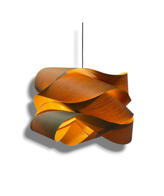 Starvia - Natural Wood Pendant Lamp With LED Lighting For Modern Homes